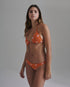 Guava Embroidered Bottom / Orange Lilac Polka Palms